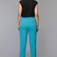 Aqua Blue High-Waist Trousers