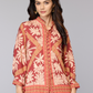Tropical Mosaic Brown Top