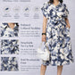 Abstract Belted Midi Dress - Multi | Viscose Blend