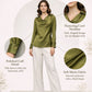 Soft Fall Cowl Top - Olive | Polyester