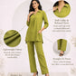 Everyday Ease Co-Ord Set - Green | Polyester