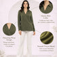 Modern Wrap Shirt - Olive | Viscose Blend