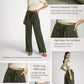 Minimal Straight Fit Trousers - Olive | Polyester