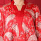 Kaya Solid Red & Paisley Printed Tunic