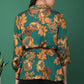 Vert Floral Printed Top With Belt