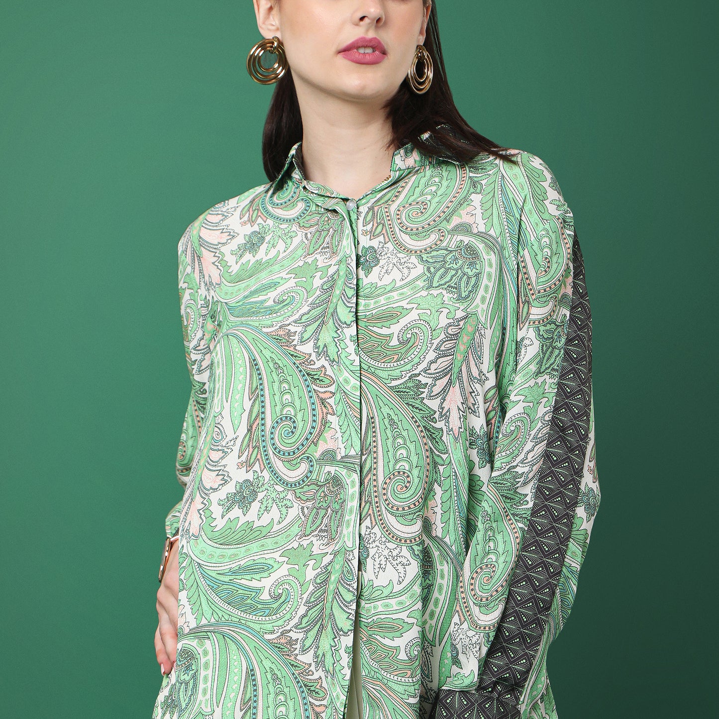 Jade Printed Paisely Shirt