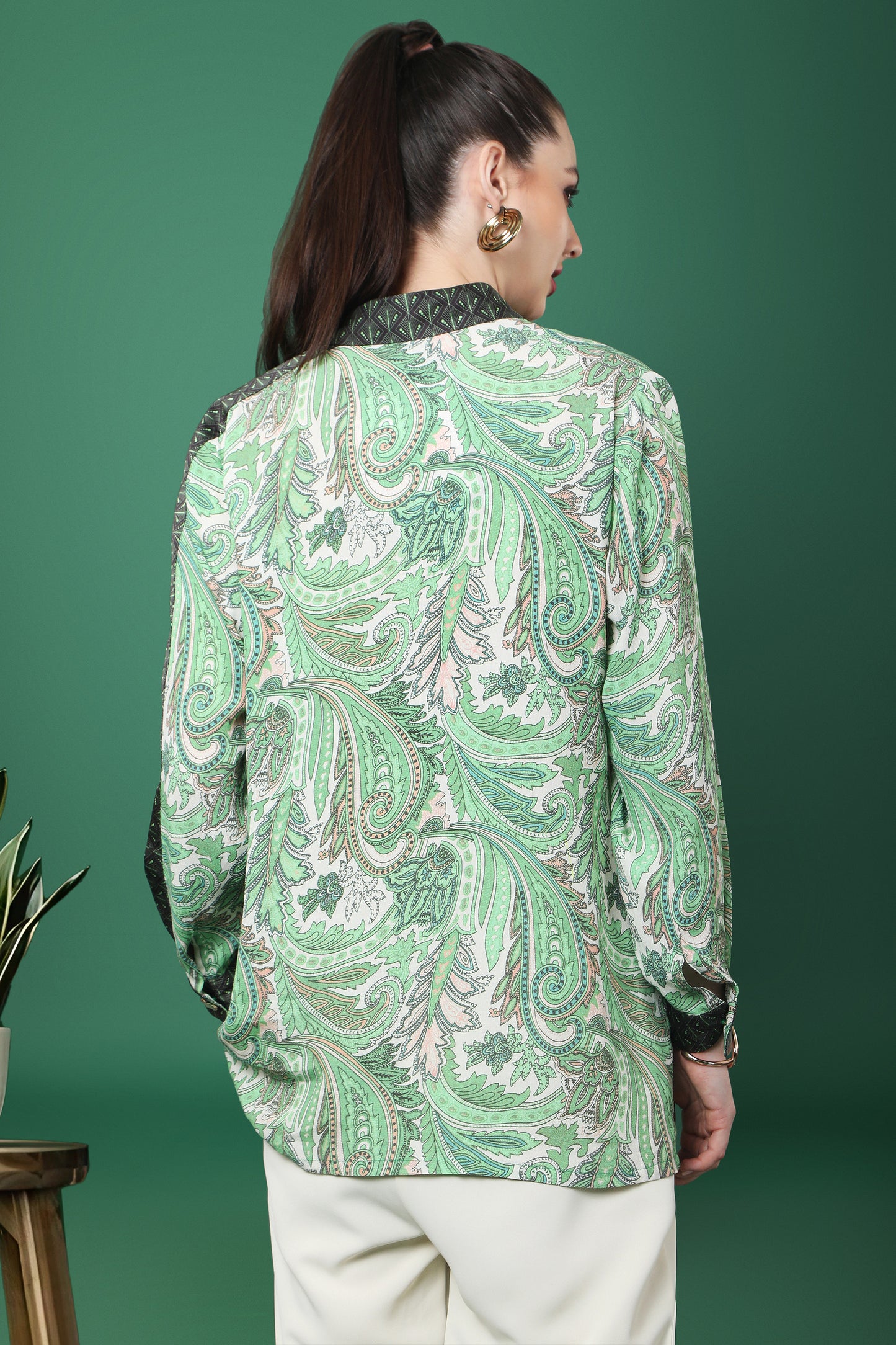 Jade Printed Paisely Shirt