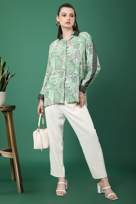 Jade Printed Paisely Shirt