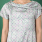 Green Floral Asymmetrical Hem Dress