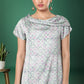 Green Floral Asymmetrical Hem Dress