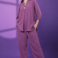 Purple Co-ord Set with Statement Button Detailing