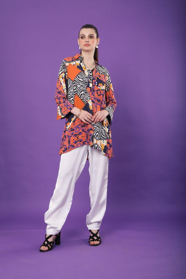 Patchwork Printed Tunic