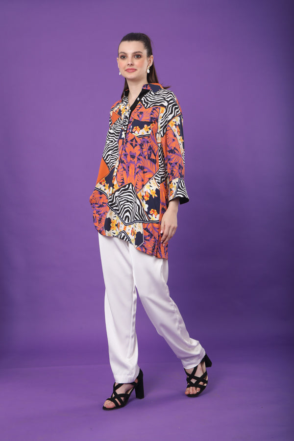 Patchwork Printed Tunic