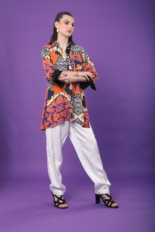 Patchwork Printed Tunic