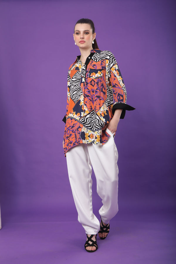 Patchwork Printed Tunic