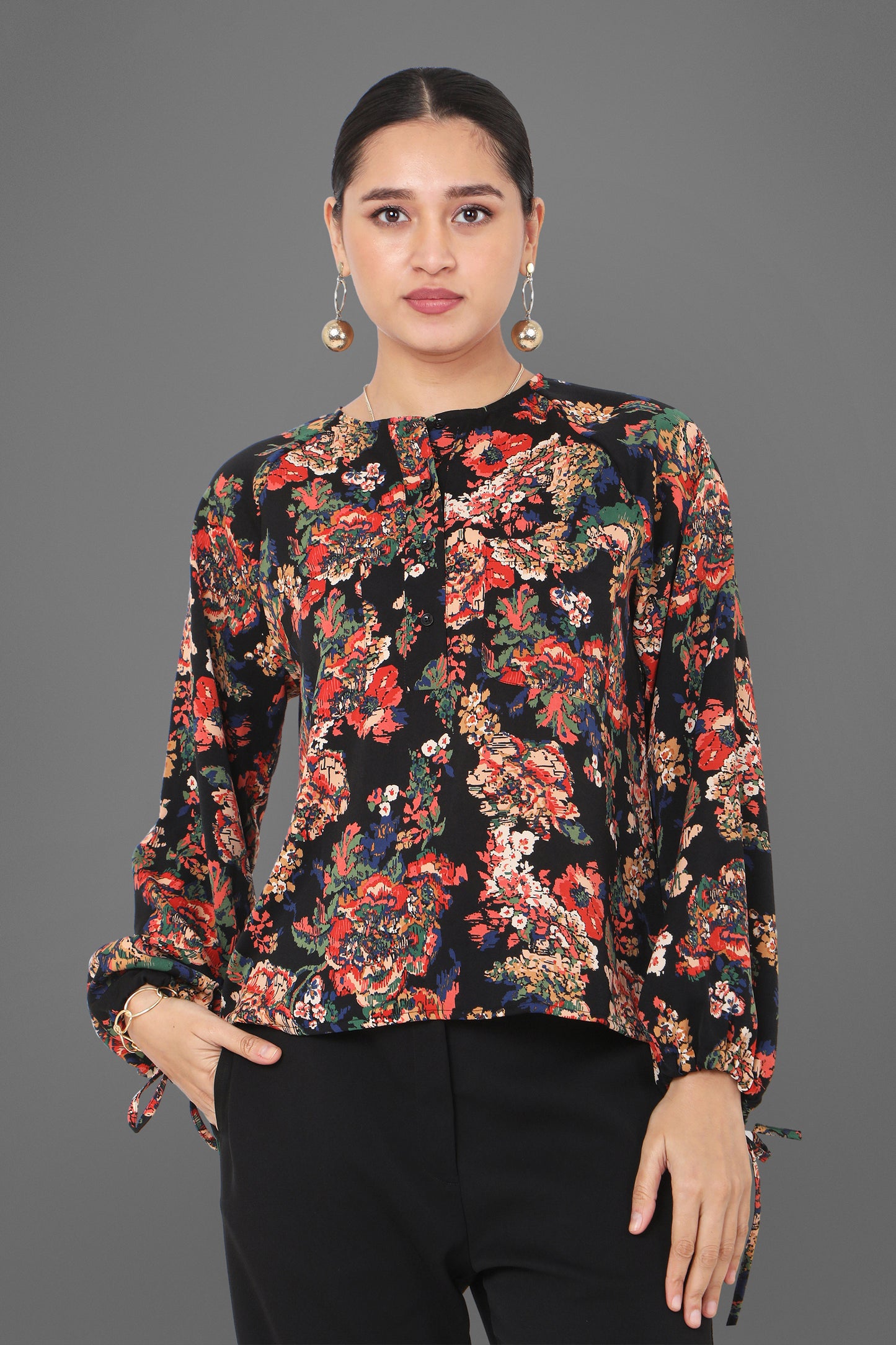 Kuro Floral Printed Top