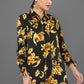 Noir Black And Gold Printed Tunic