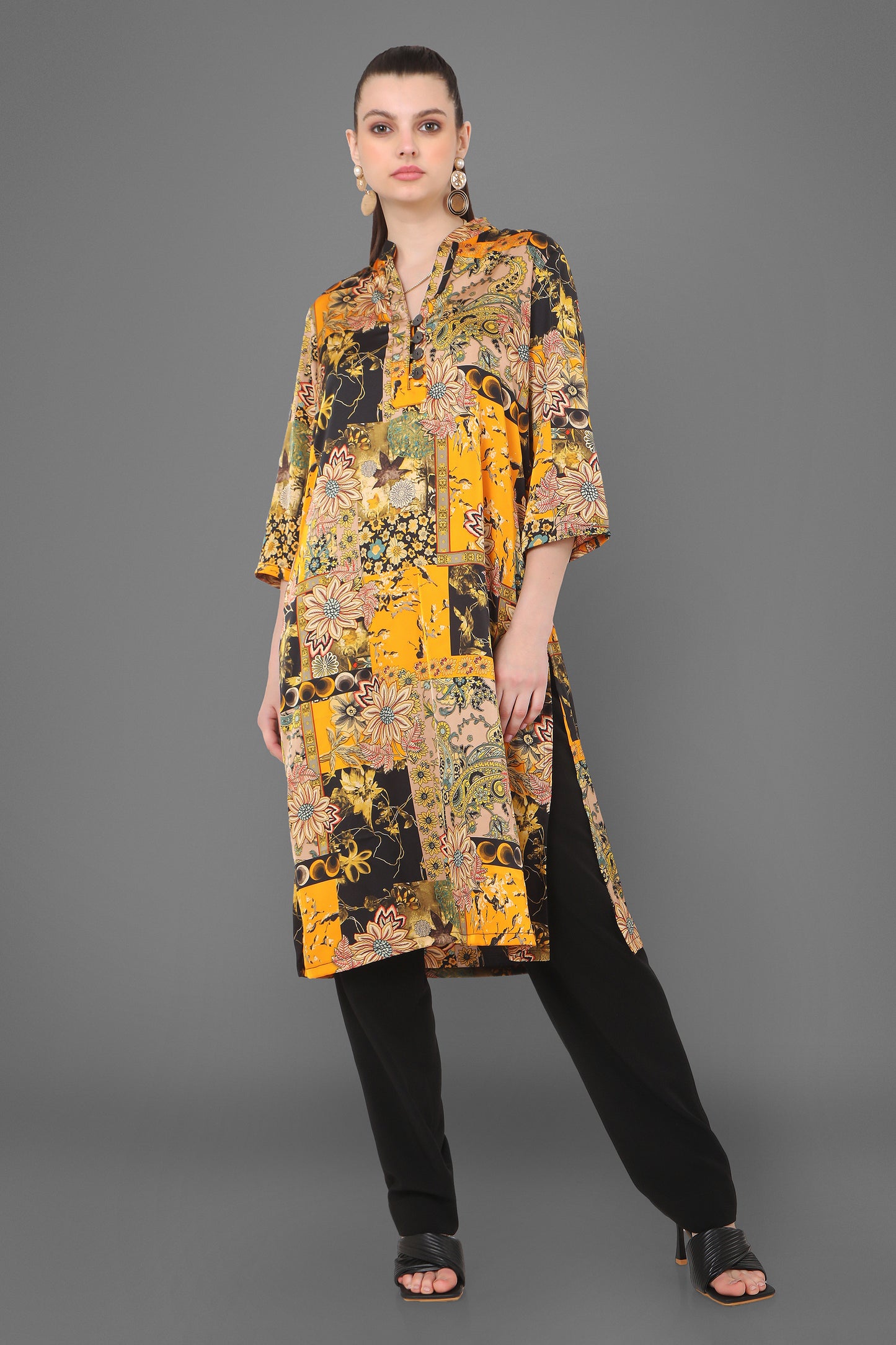 Myra Abstract Floral Printed Kurta