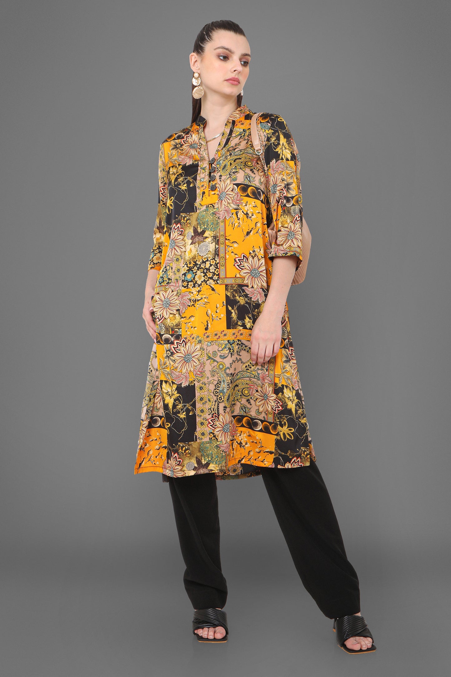 Myra Abstract Floral Printed Kurta