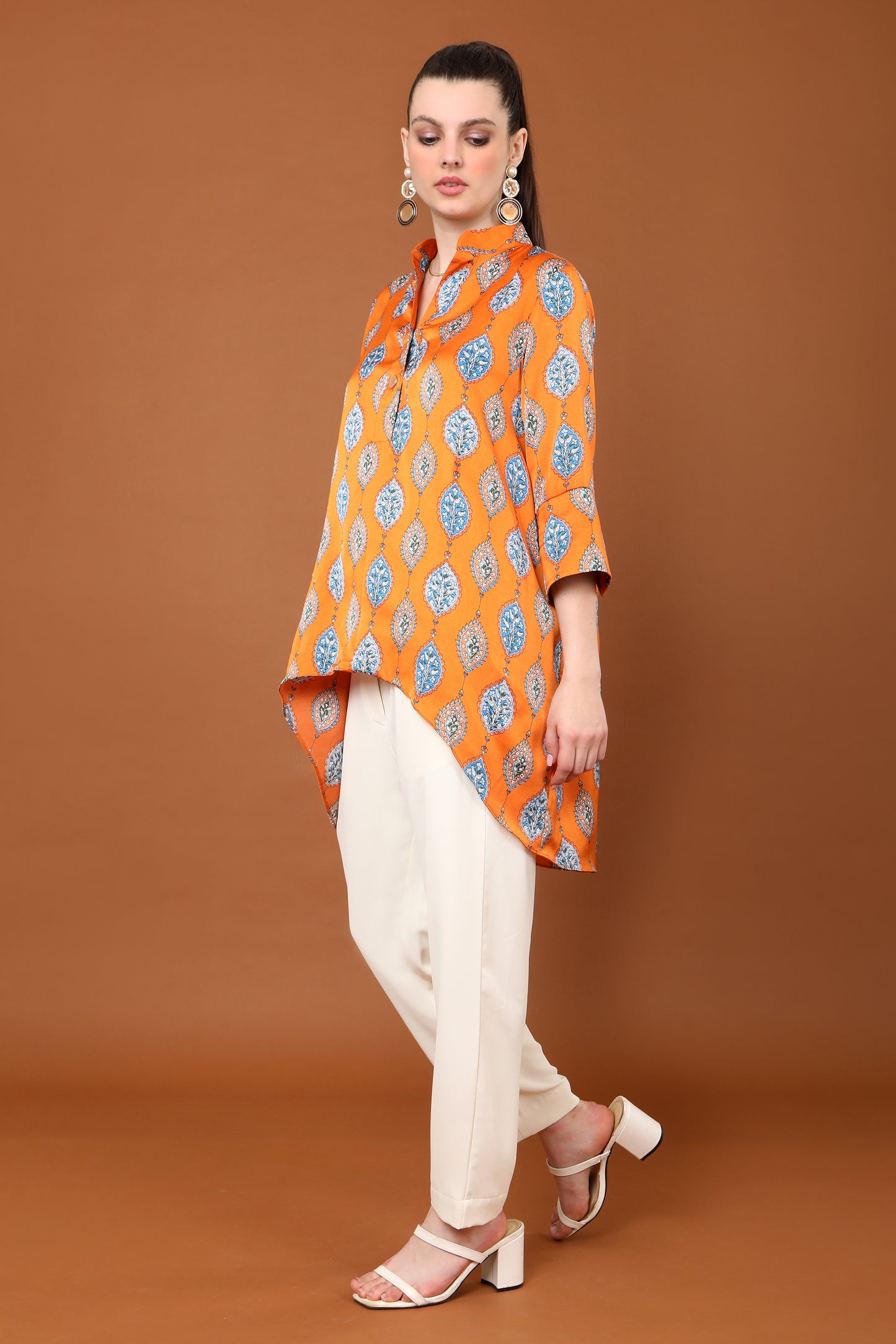 Eva Printed High Low Cut Tunic