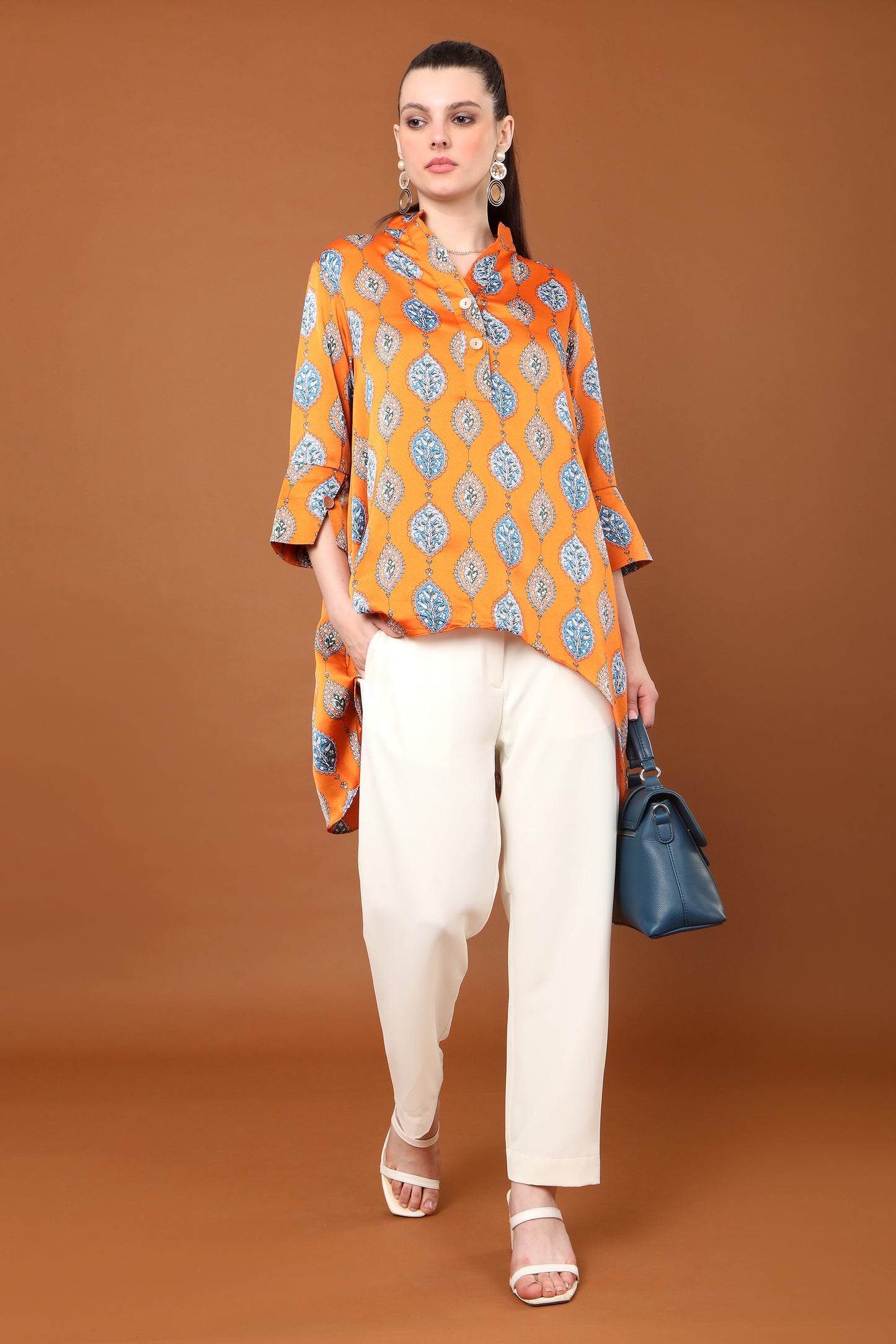 Eva Printed High Low Cut Tunic