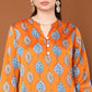 Gia Printed V Neck  Kurta