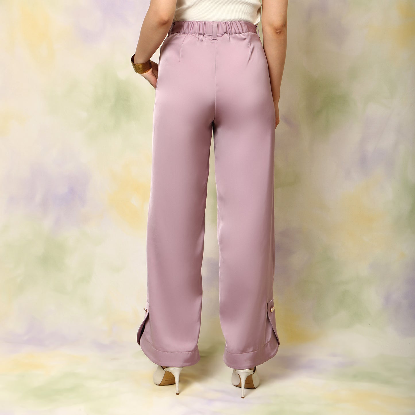 Mauve Flared Trousers