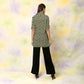 Geometric Printed Shirt Top – Black | Polyester