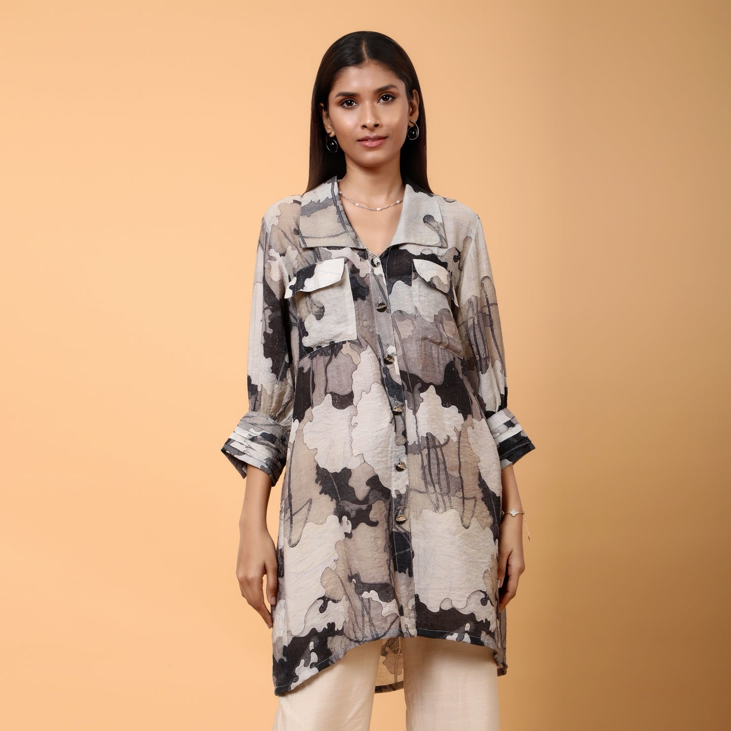 Azalea diffused print shirt tunic