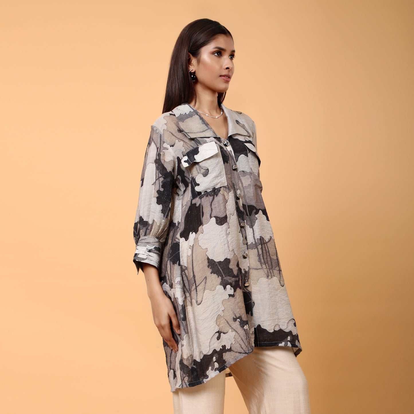 Azalea diffused print shirt tunic