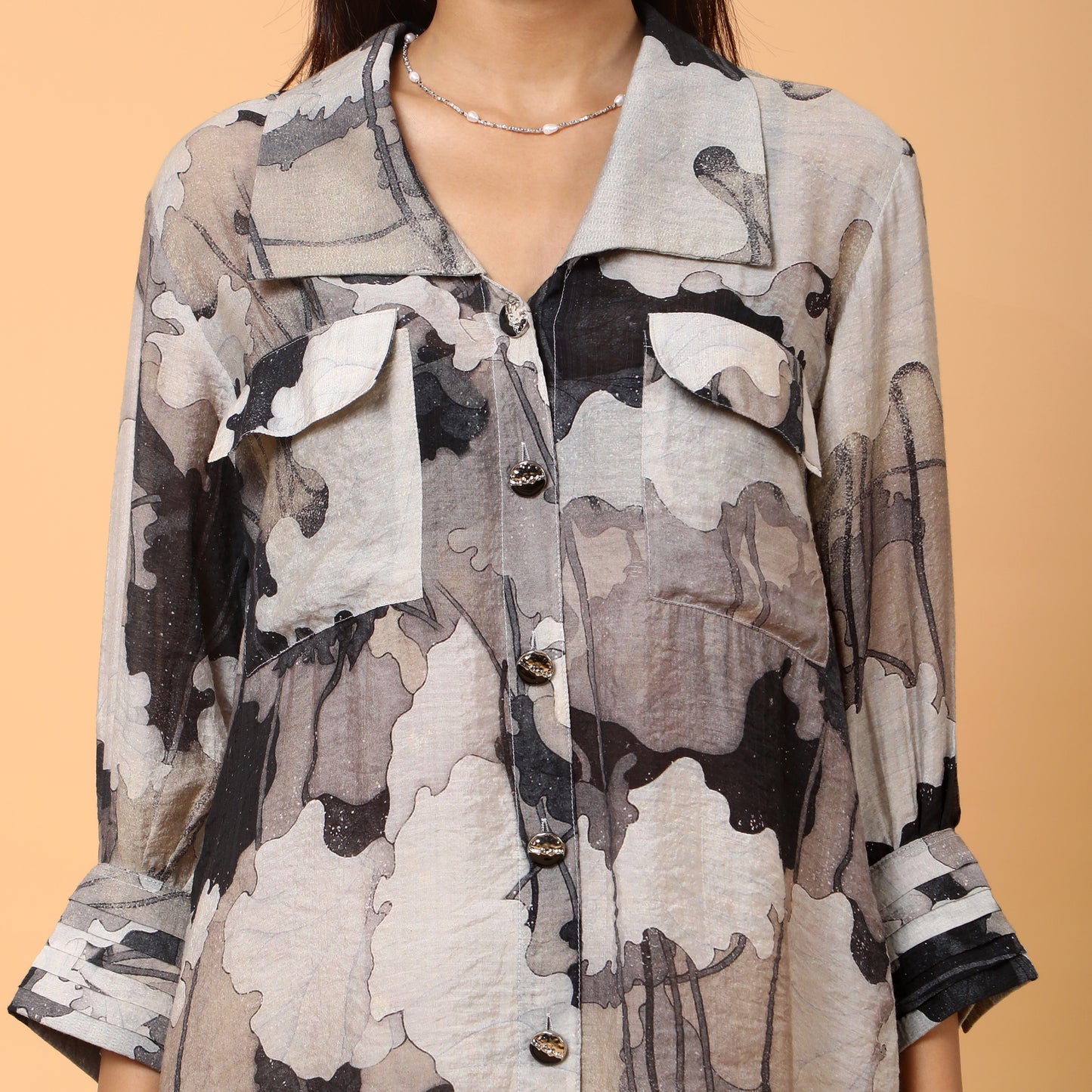 Azalea diffused print shirt tunic