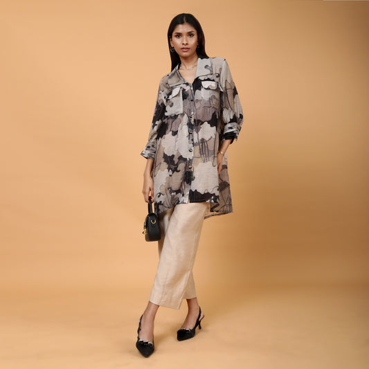 Azalea diffused print shirt tunic