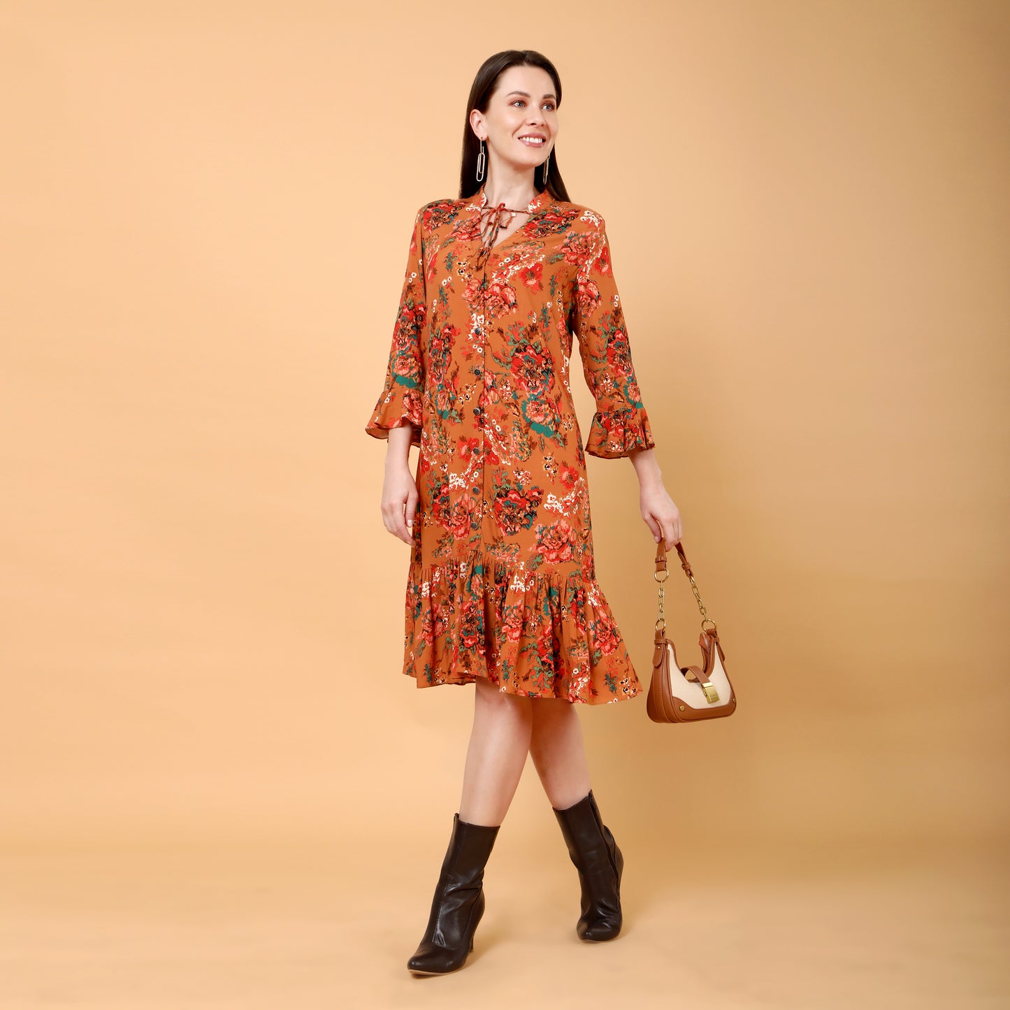 Riko floral printed dress