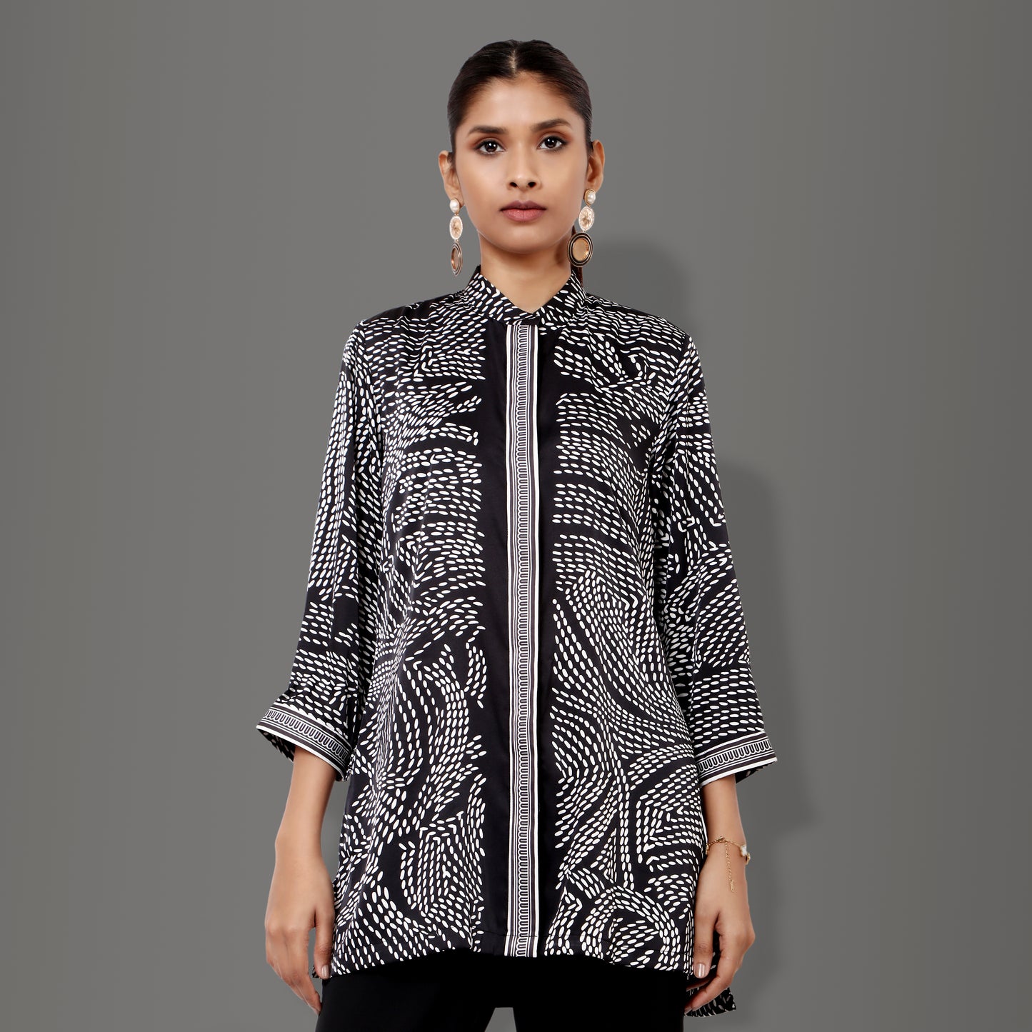 Nero printed tunic