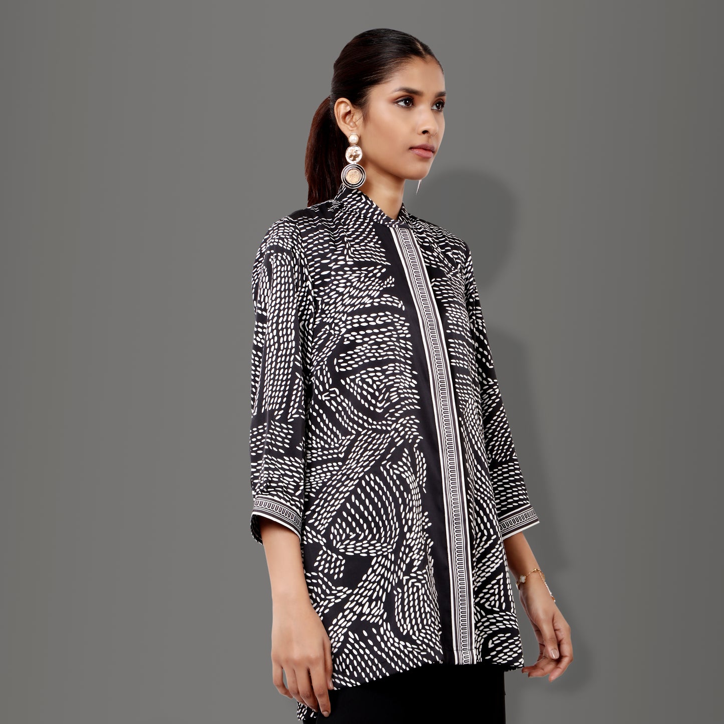 Nero printed tunic