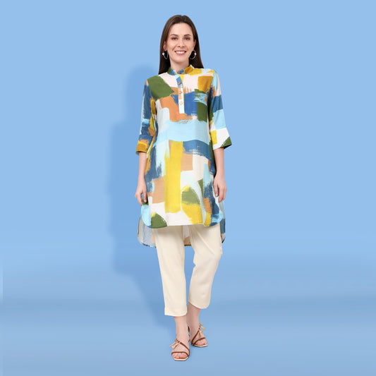 Elika abstract printed tunic