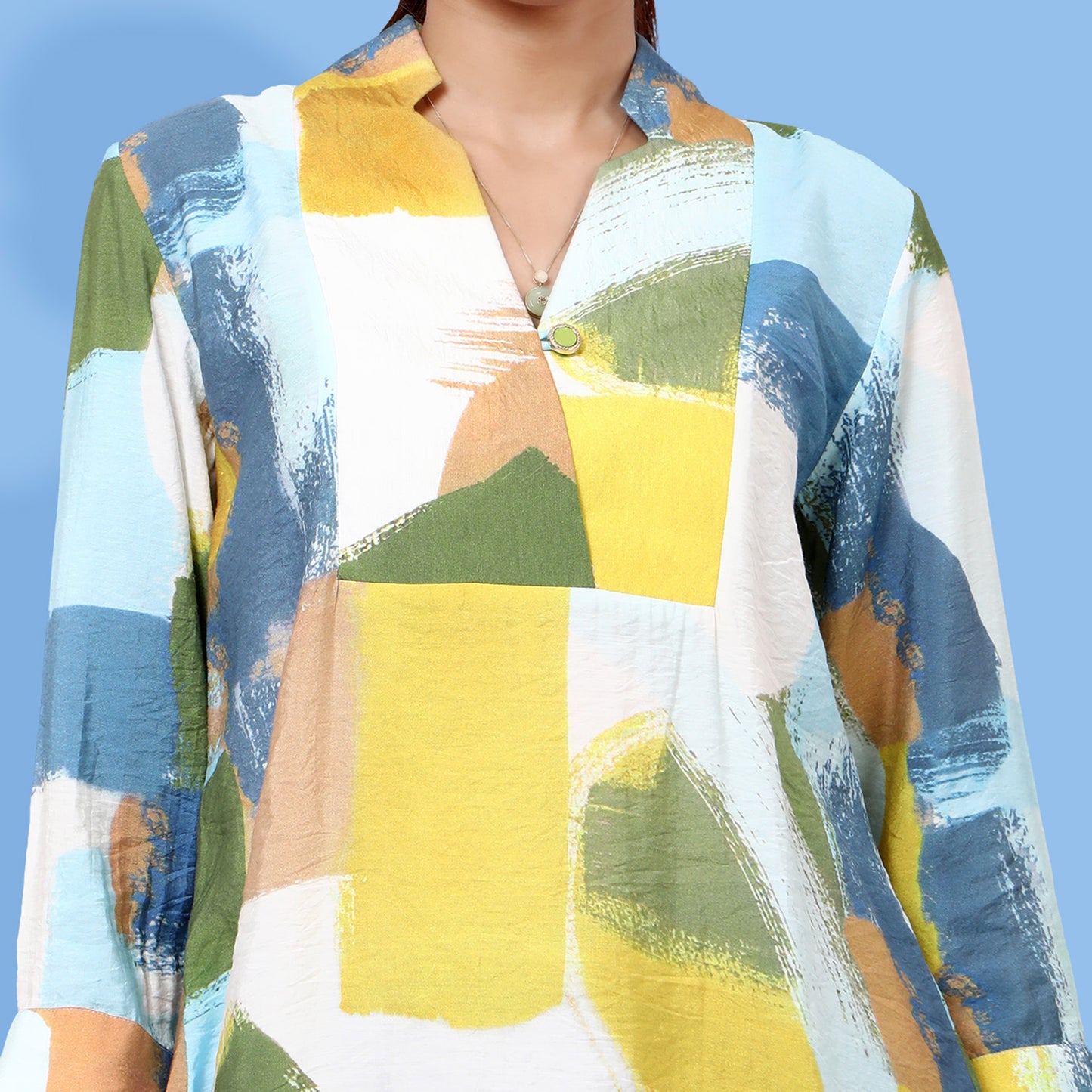 Zahra abstract printed top