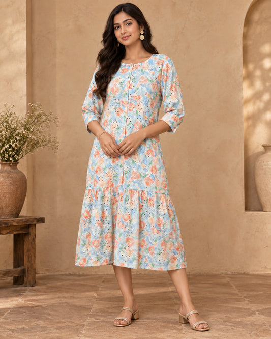 Bloomscape Schiffli Dress
