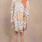 Duo Toned Wrap Dress - Peach And Rust