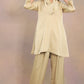 Metallic Gold Flared Trousers