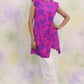 Floral Asymmetric Pleated Top