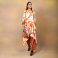 Marble Print Asymmetrical Long Kurta