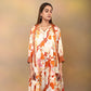 Marble Print Asymmetrical Long Kurta