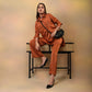 Rust Coloured Flared Pants