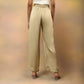 Metallic Gold Flared Trousers