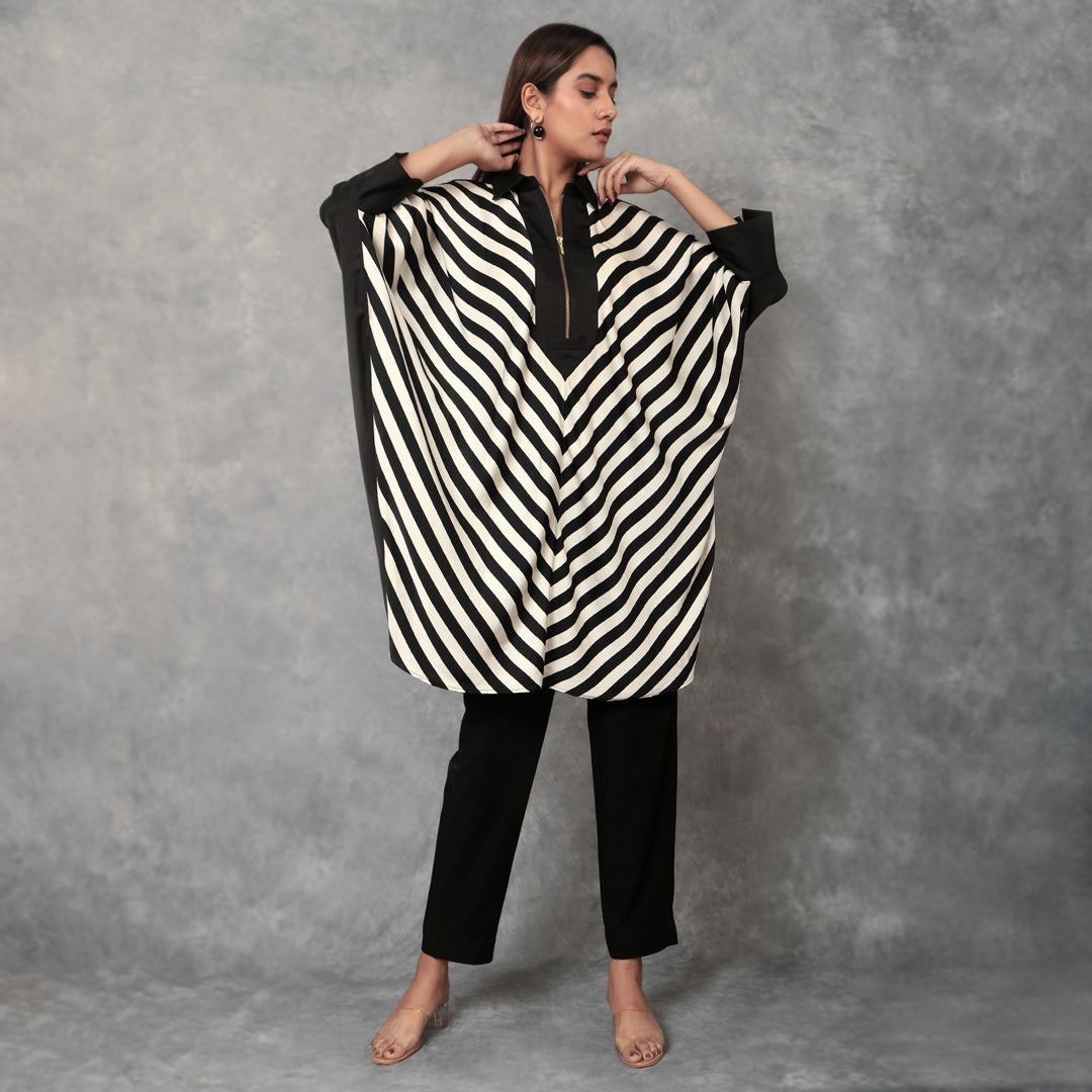 Diagonal Striped Kaftan