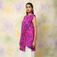 Floral Asymmetric Pleated Top