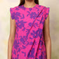 Floral Asymmetric Pleated Top